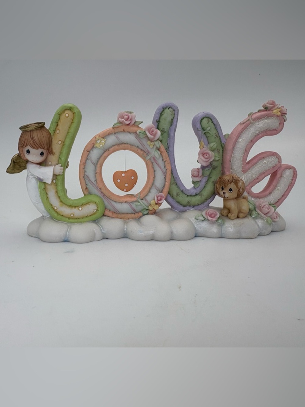 RARE Enesco Precious Moments “Love” Figurine-Friend Alphabet Letters Collection